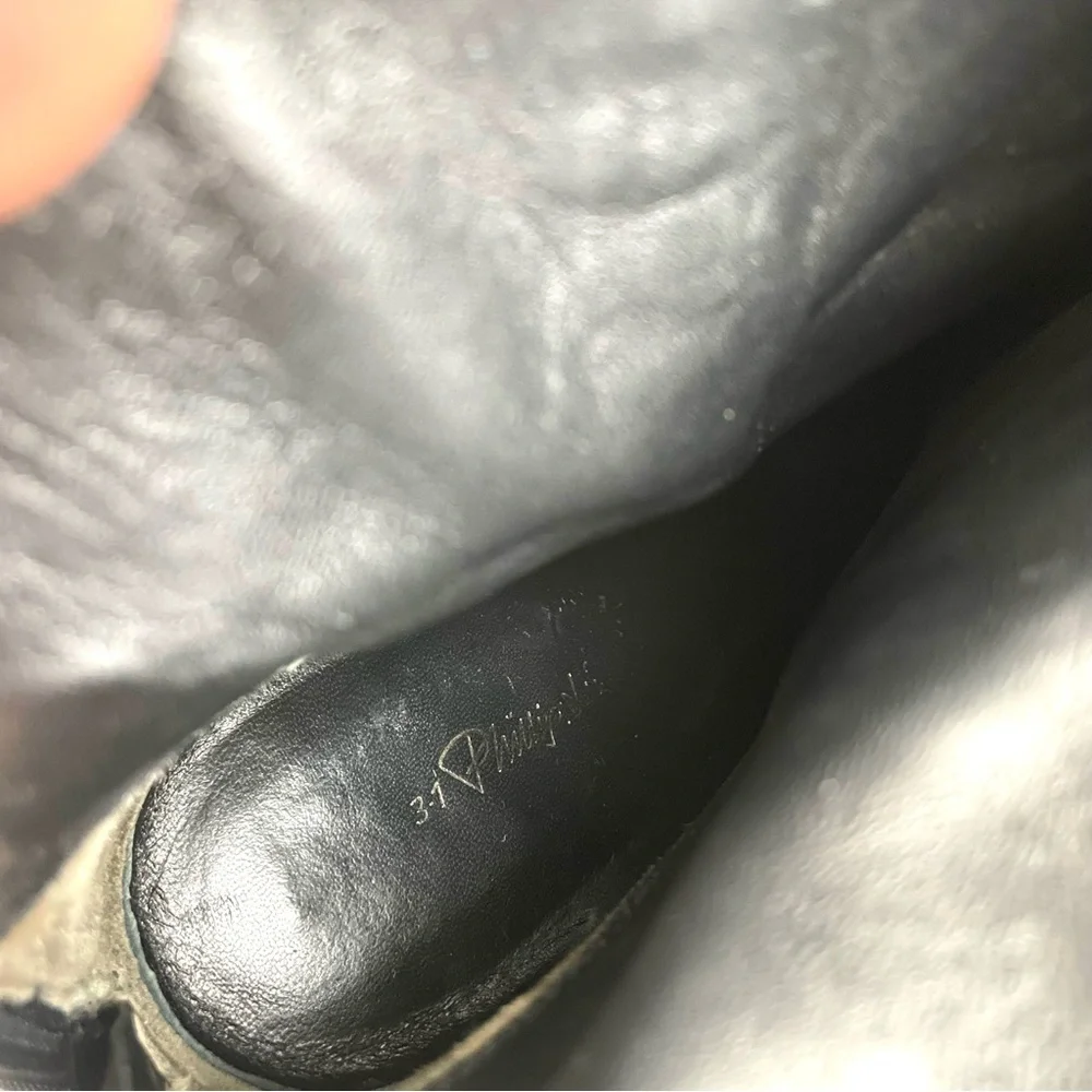 3.1 Philip Lim Black Jasper Ankle Stacked Heel Boots 39
